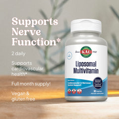 Kal Liposomal Multivitamin ingredient snapshot highlights liposomal technology for absorption potential