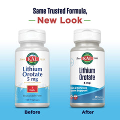 KAL Lithium Orotate capsules arranged to showcase vegan, convenient daily use