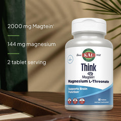 KAL Think Magnesium L-Threonate eco bottle packaging shows recycled materials