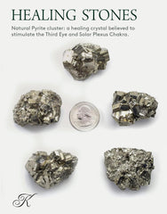 Kalifano pyrite cluster on table display adds bold presence for desks.