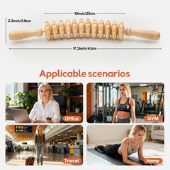 Kamileo Bastón ergonómico de madera, agarre cómodo para sesiones prolongadas.
