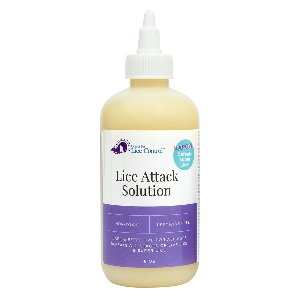 Kapow 8oz head lice shampoo bottle, ready for family use with a gentle, effective formula.
