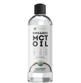 Kate Naturals MCT oil being poured into coffee for a smooth energy boost