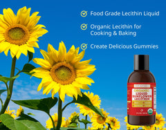 Kate Naturals sunflower lecithin liquid in smoothies for creaminess.