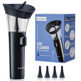 KAUGIC manual ear wax cleaner with dark blue handle showing a comfortable one-handed grip.