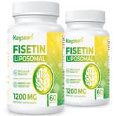 Kayseari Fisetin bottle closeup highlighting liposomal antioxidant for daily cognitive support