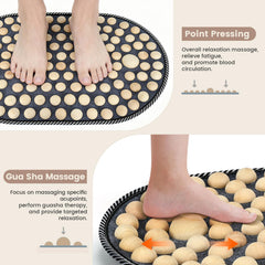 KEAJVXT feet acupressure mat wooden top surface highlights natural material durability.