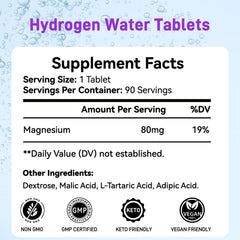 Kedicy tablets dissolving in water release hydrogen for daily wellness