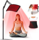 KEHU red light therapy panel on stand for convenient home sessions