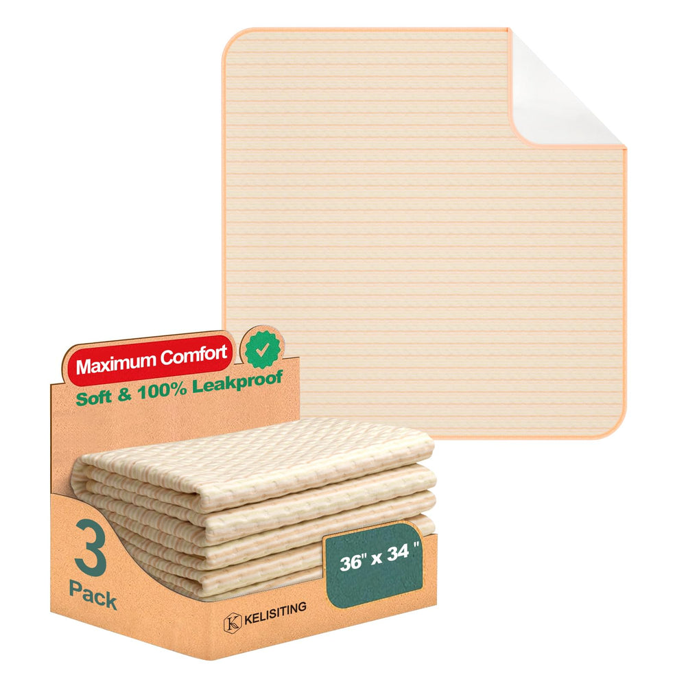 Kelisiting bed pad waterproof 3-pack protecting furniture and easy to clean.