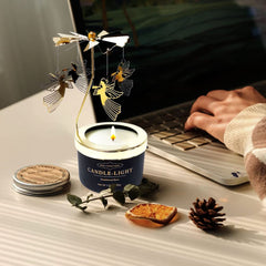 Kelly's Custom Candles angel candle creates a meditative atmosphere.