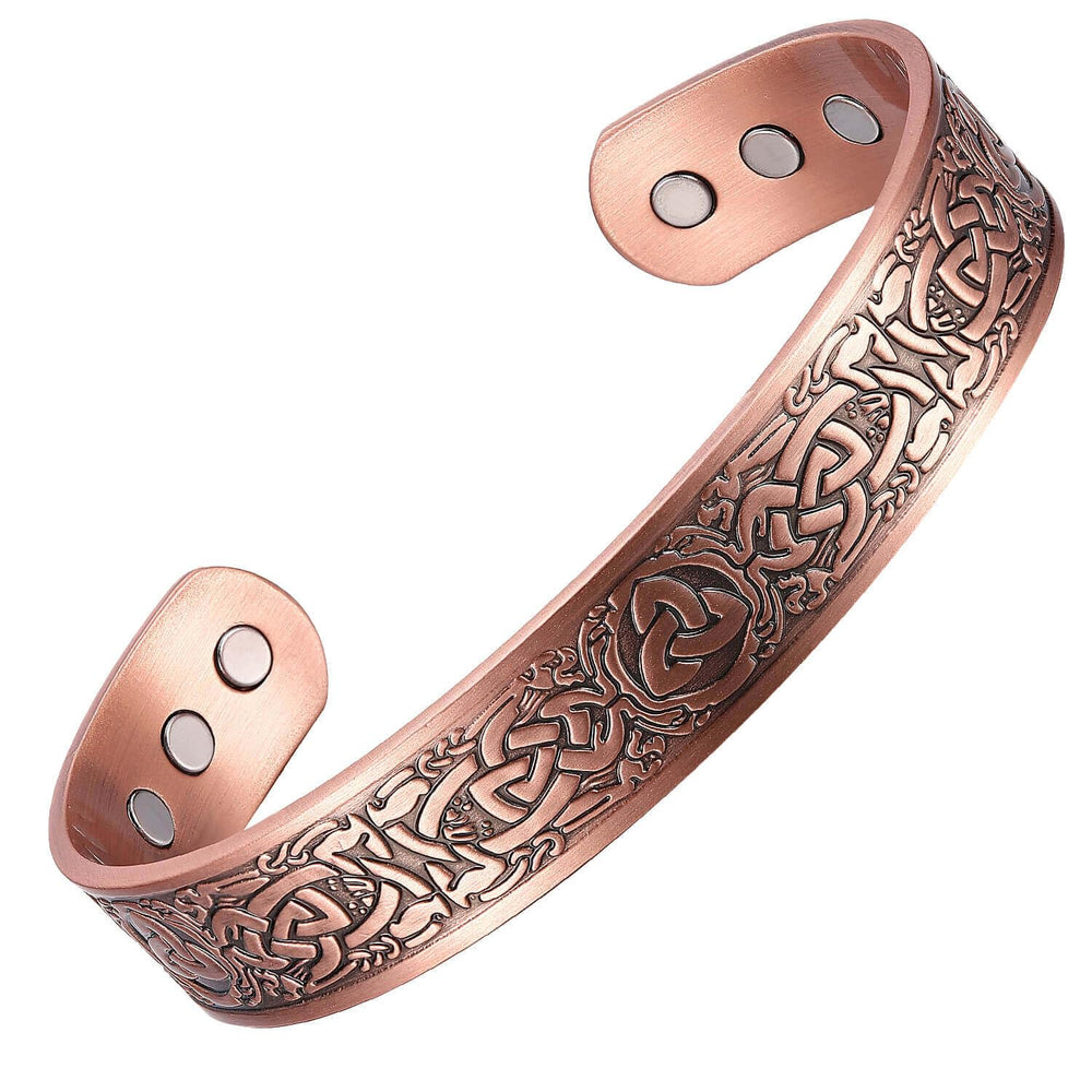 KENLANO copper bracelet magnets close-up showing six powerful magnets for daily comfort.