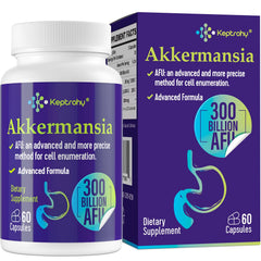 Keptrohy Akkermansia probiotic bottle with 60 capsules supports gut health.