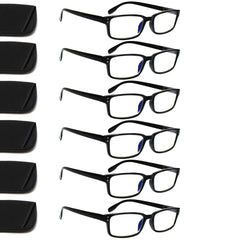 Kerecsen 6-pack reading glasses front view with blue light protection for screen time.