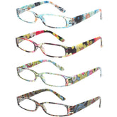 Kerecsen 4-pack reading glasses in color variety for easy outfit matching.