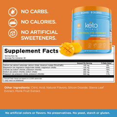 Keto Vitals Electrolytes flavors variety image suggesting sugar-free hydration options