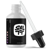 Keto Chow SALTT Relax bottle front view highlighting electrolyte-rich magnesium drops.