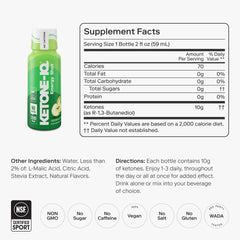 Ketone-IQ label close-up shows 10g ketones per serving.