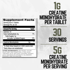 Ketostat Creatine Chews serving image emphasizing 5g creatine per chew