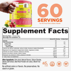 Close-up of Keto Vitals Electrolytes powder texture and easy mixing.