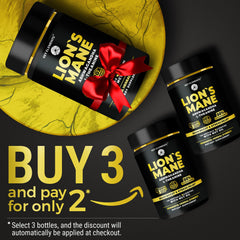 Key Elements Lions Mane with Ashwagandha and L-Theanine ingredients.