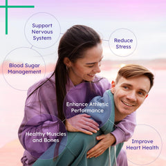 Keystone Peak Triple Magnesium bottle shown in evening routine for calm support.
