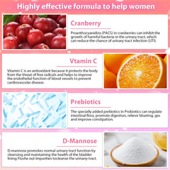 KFG Women's Probiotic label highlights organic prebiotics and cranberry blend