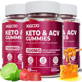 KGGCDD Keto ACV Gummies Extreme 1500mg 3-pack packshot showing easy daily use