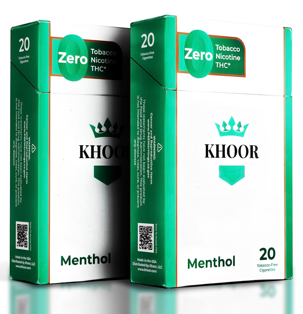 Khoor Menthol Cigarettes pack front shows brand and cool menthol appeal for quick recognition.