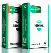 Khoor Menthol Cigarettes pack front shows brand and cool menthol appeal for quick recognition.