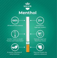 Khoor Menthol Cigarettes two-pack box shows count and portability for on-the-go use.