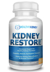 Kidney Restore bottle label showing brand for renal health support.