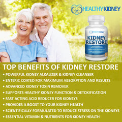 Kidney Restore bottle pour demonstrates easy daily dosing for detox support