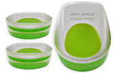 KidSole green gel heel cups pack front view showing four cushions for kids' heels.