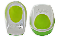 KidSole heel cups with slip-resistant base inside a shoe.