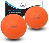 Kieba lacrosse balls orange front view for self-myofascial release and knot relief.