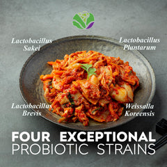 Kimchi Life bottle pour hints at easy daily probiotic intake.