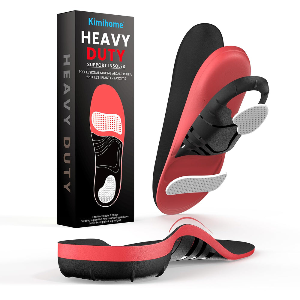 Kimihome plantar fasciitis relief insoles with heel cup support for walking comfort
