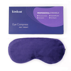 Kimkoo heated eye mask inner bag showing flaxseed filling for soothing warmth and relaxation