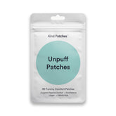Kind Patches Unpuff pack displayed, suggesting a simple daily routine