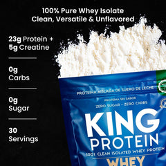 KING Protein Creatine Monohydrate powder scoop boosting workout strength