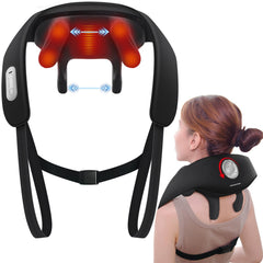 KingPavonini neck massager with adjustable width for a secure fit during use.