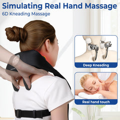 KingPavonini wireless shiatsu massager enables cordless, on-the-go sessions.