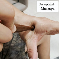 KINTEGOOD sandalwood acupoint pen tip design close-up precise targeting.