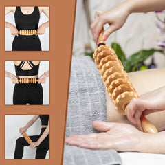 KintKita wood massage brush for soothing abdominal massage