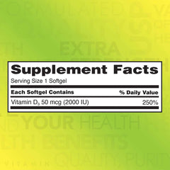 Kirkland D3 softgels close-up illustrating convenient daily vitamin for immune health
