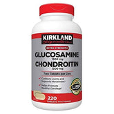 KIRKLAND Signature glucosamine bottle close-up for joint support.