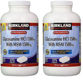 Kirkland Glucosamine with MSM bottle front view, joint support possible