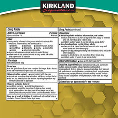 Kirkland Hydrocortisone 1% Plus Anti-Itch Cream tube close-up ideal for on-the-go relief