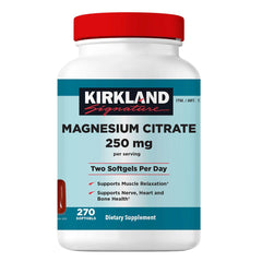 Kirkland Magnesium Citrate label detail with dosage information and ingredients